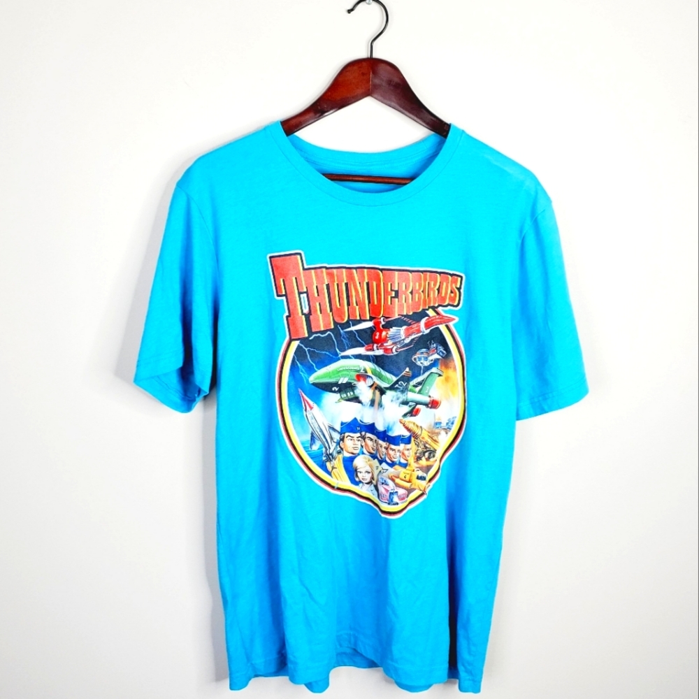 Vintage Thunderbirds Retro Graphic 60s Sci Fi Tee L